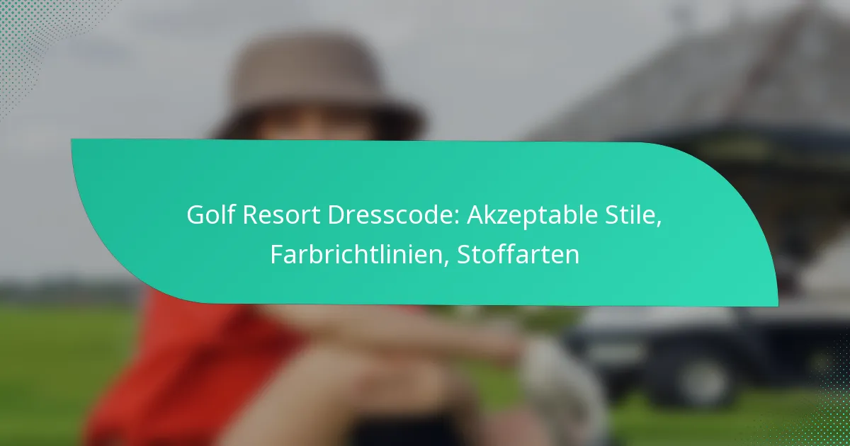 Golf Resort Dresscode: Akzeptable Stile, Farbrichtlinien, Stoffarten